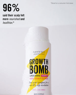 Daily wash duo supercharge shampoo bottle, white plastic with yellow label